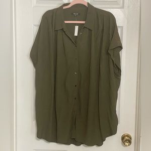 Madewell 2X Plus Oversized button up Shirt